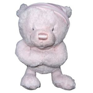 GUND Goodnight Prayer Bear Pink Plush Now I Lay Me Down To Sleep Musical Stuffed